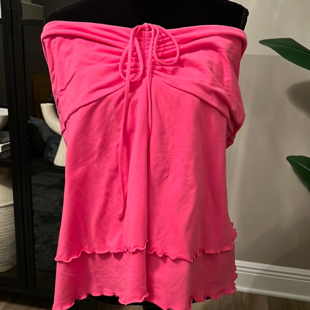 NWT Wild Fable Layered Lettuce Hem Halter